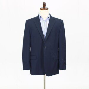 Joseph Abboud 44R Navy Solid 2-Button Sport Coat Blazer Jacket T700